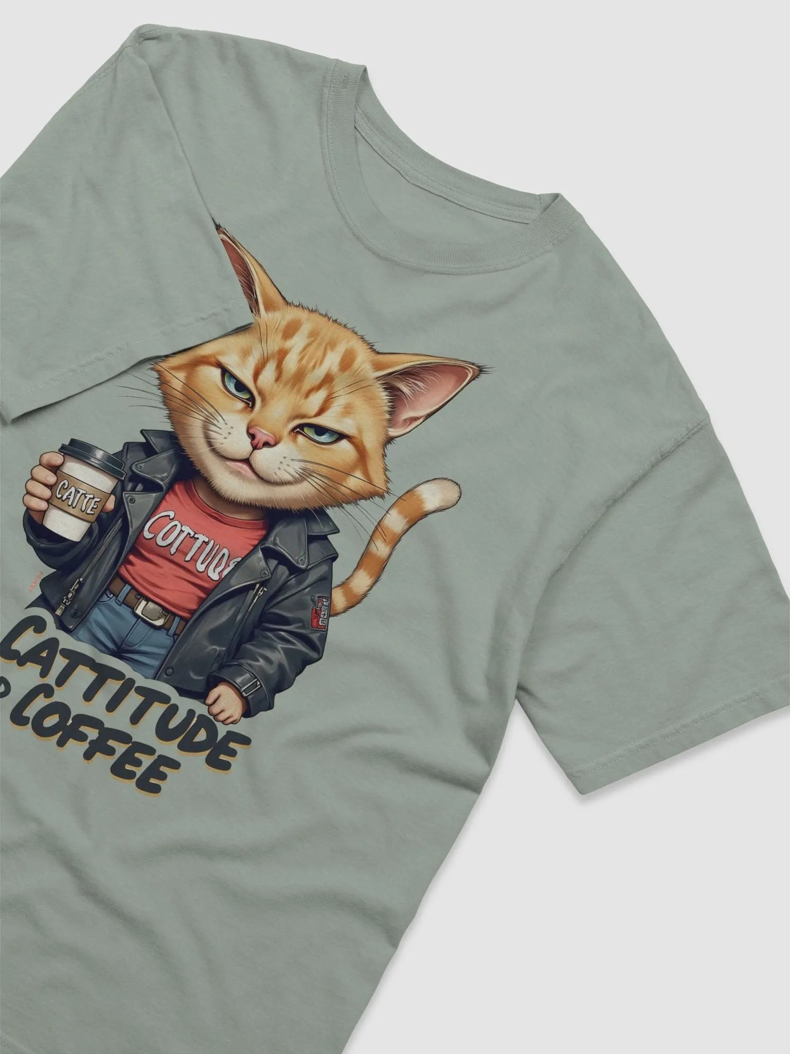 Coffee with Cattitude Comfort: Heavyweight Tee product image (32)
