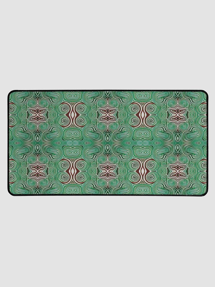 Funky Cool Green Liquid Tie-Dye Desk Mat product image (2)