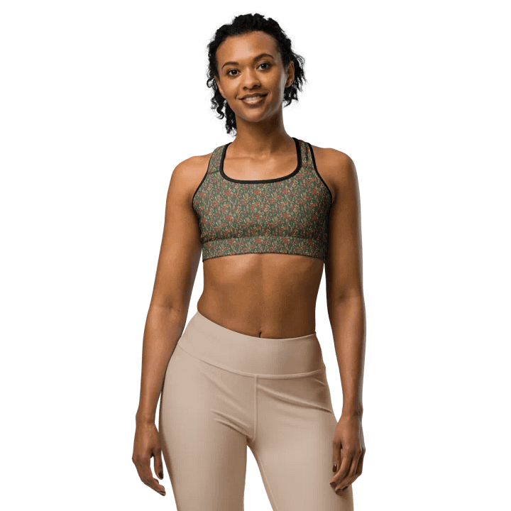 Brown All-Over Print Sports Bra product image (1)