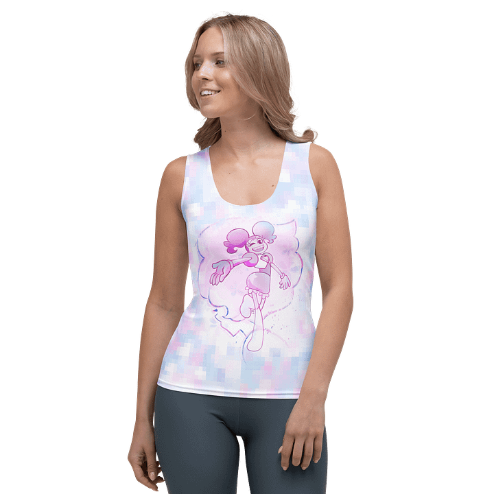 So Much Like Pink Vaporwave Fitted Tank product image (1)