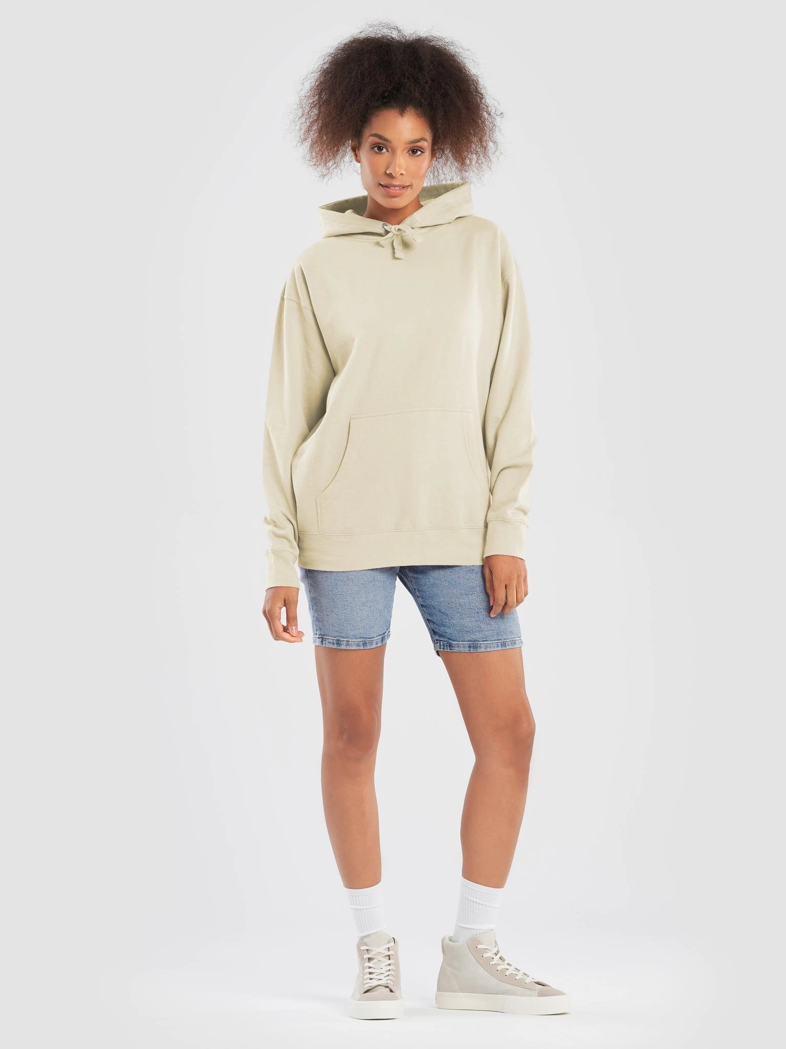 Plain Color Bone Hoodie product image (3)