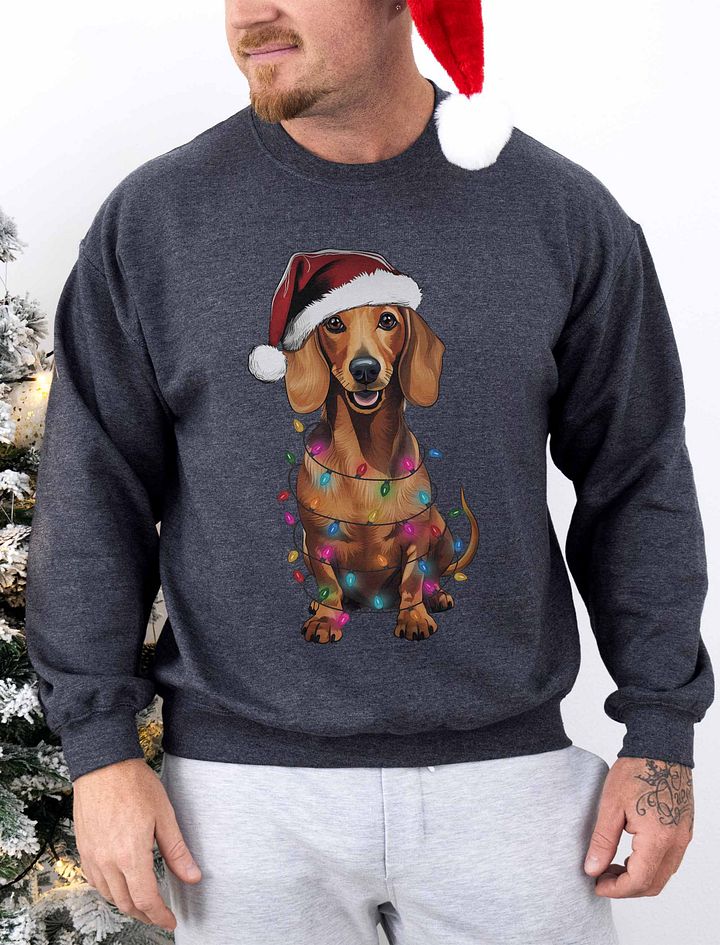 Funny Dachshund(Red) Christmas Sweatshirt for Wiener/Doxie Paw-rents product image (1)