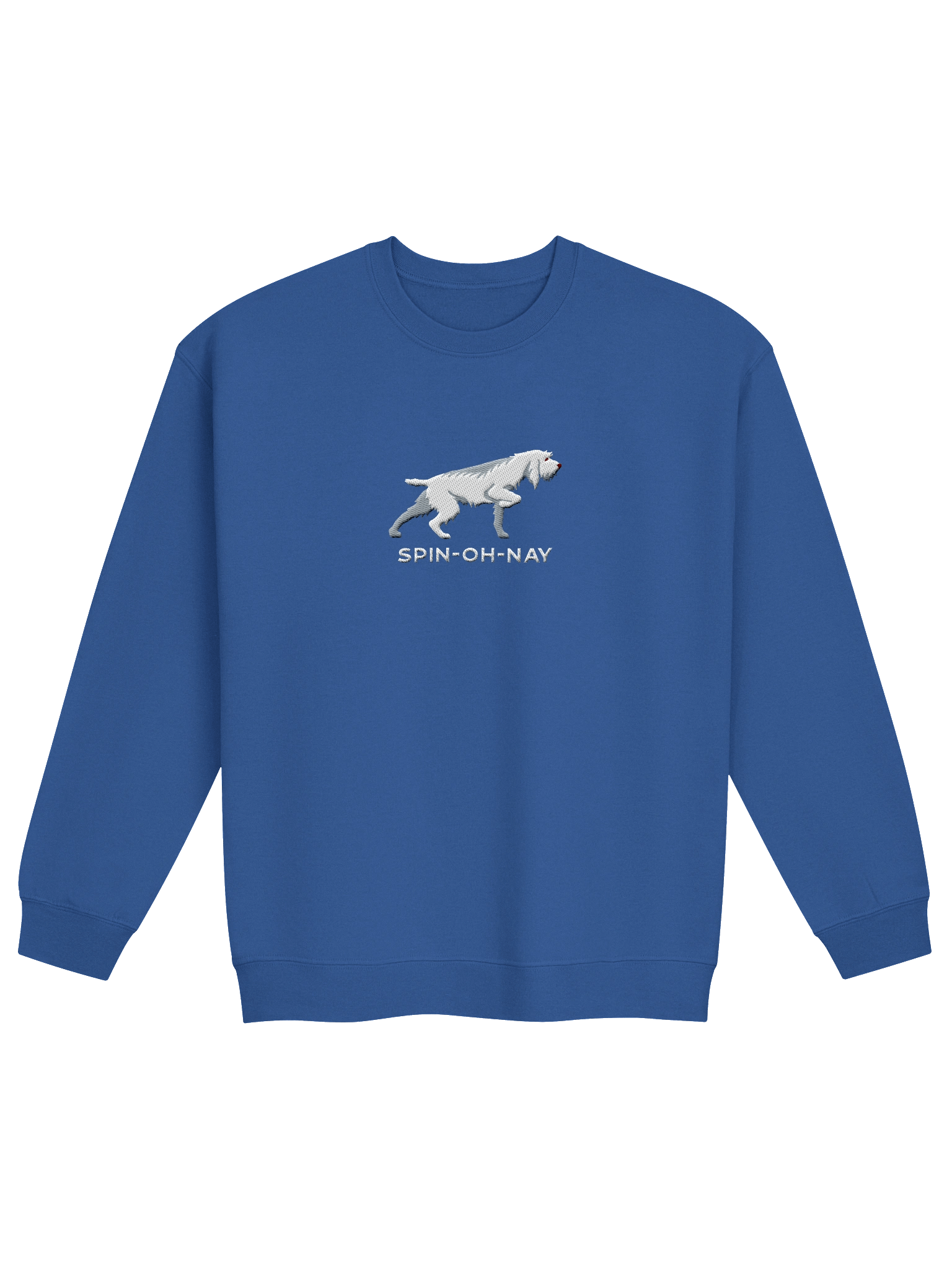 Spin-Oh-Nay Sweatshirt (Embroidered) of a Spinone Italiano(White) product image (13)