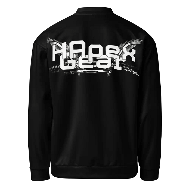 Bomber Jacket - Black - White HApex Gear White Logo product image (2)