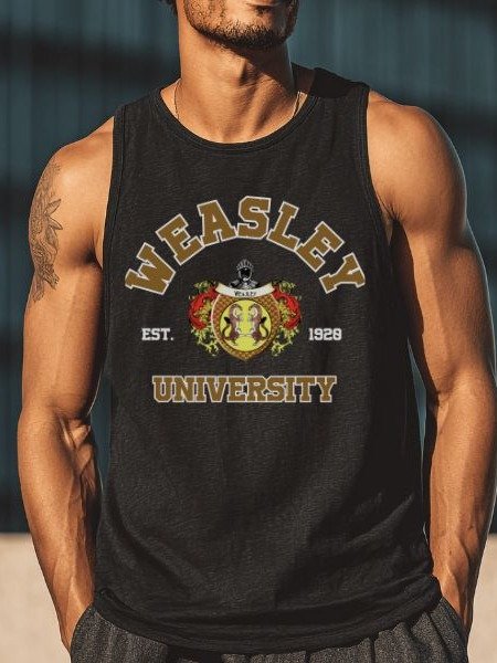 Weasley University Collegiate Tank Top Vintage Varsity Style product image (1)