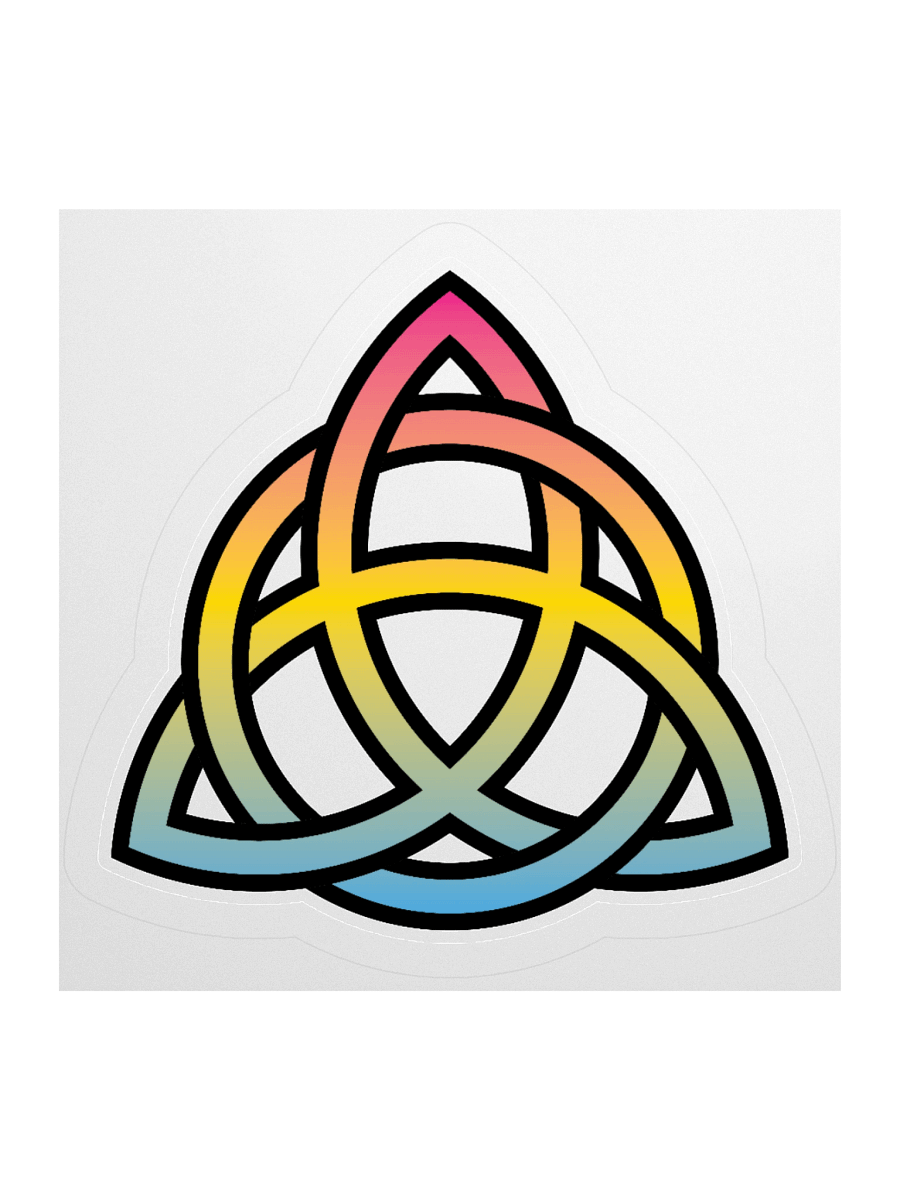Pansexual Pride Gradient Celtic Knot Sticker product image (2)