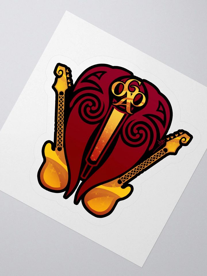 | Vinyl Sticker | Old Gods Crest | Sunset - Red&Gold | product image (2)