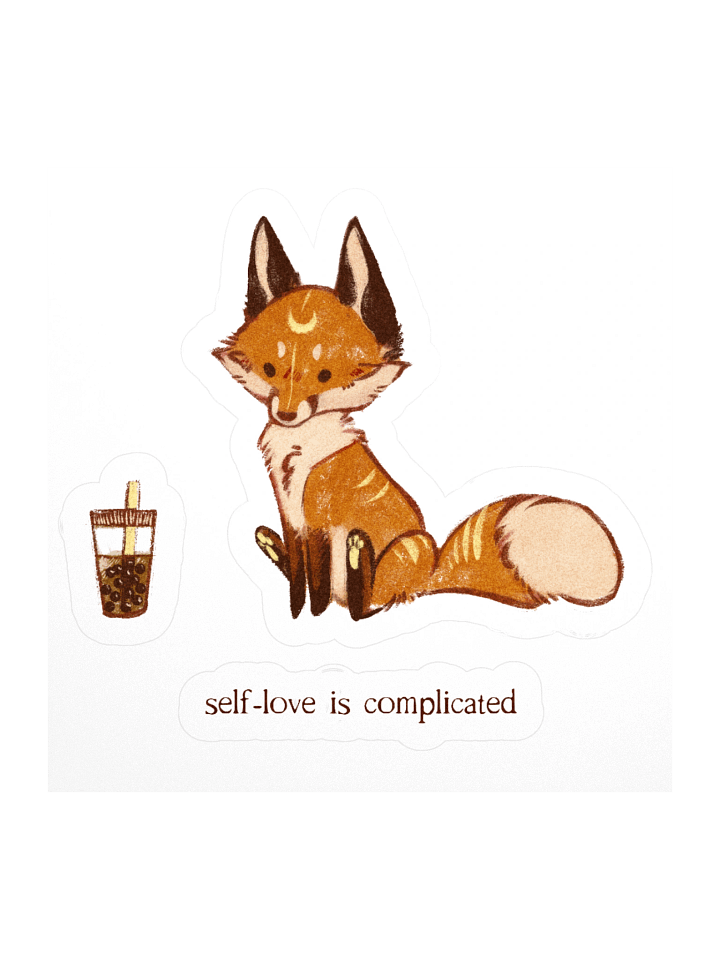 Boba fox | Kiss-cut sticker product image (1)
