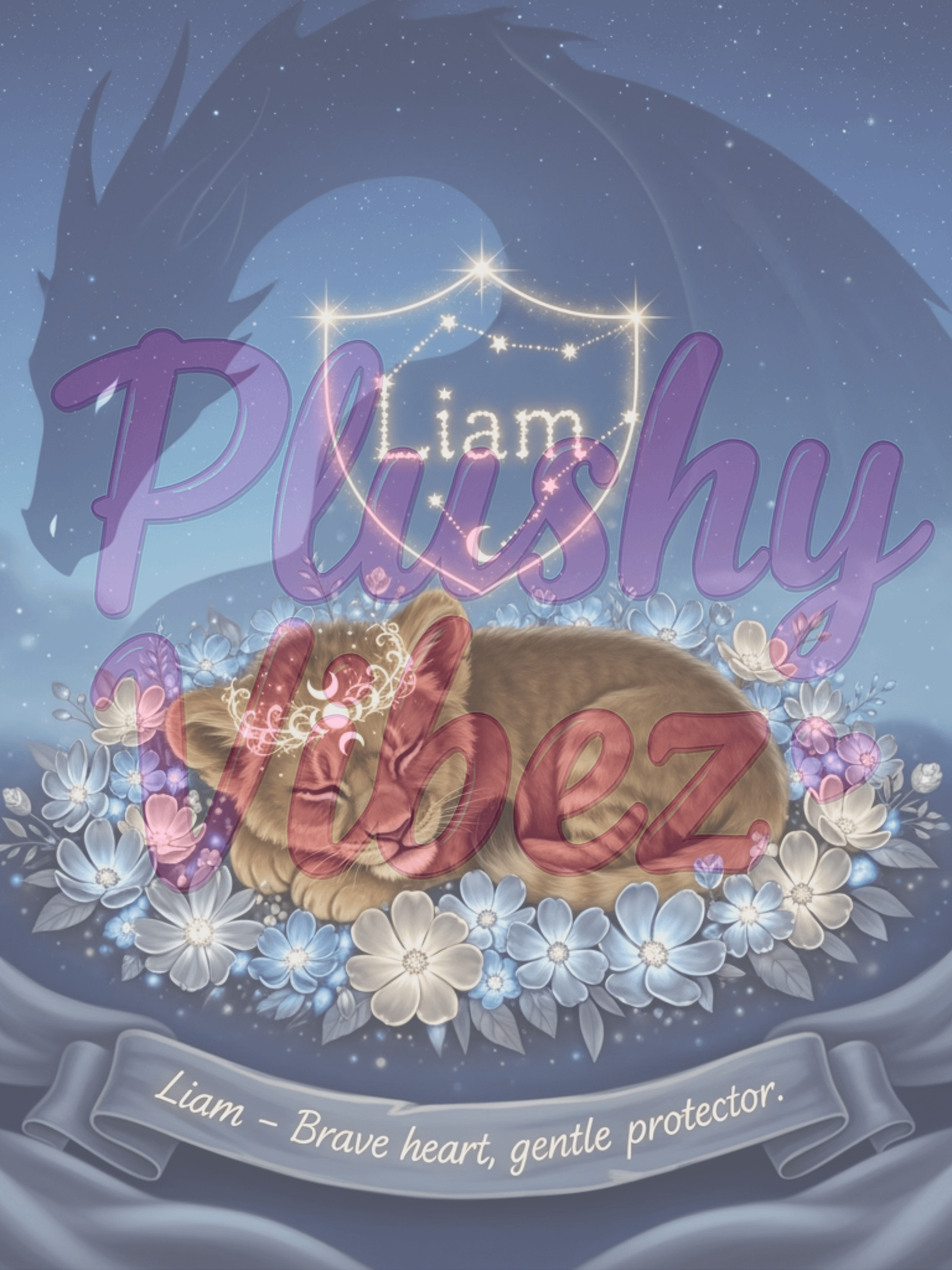 🦁✨ Liam Nursery Print – “Brave Heart, Gentle Protector" product image (1)