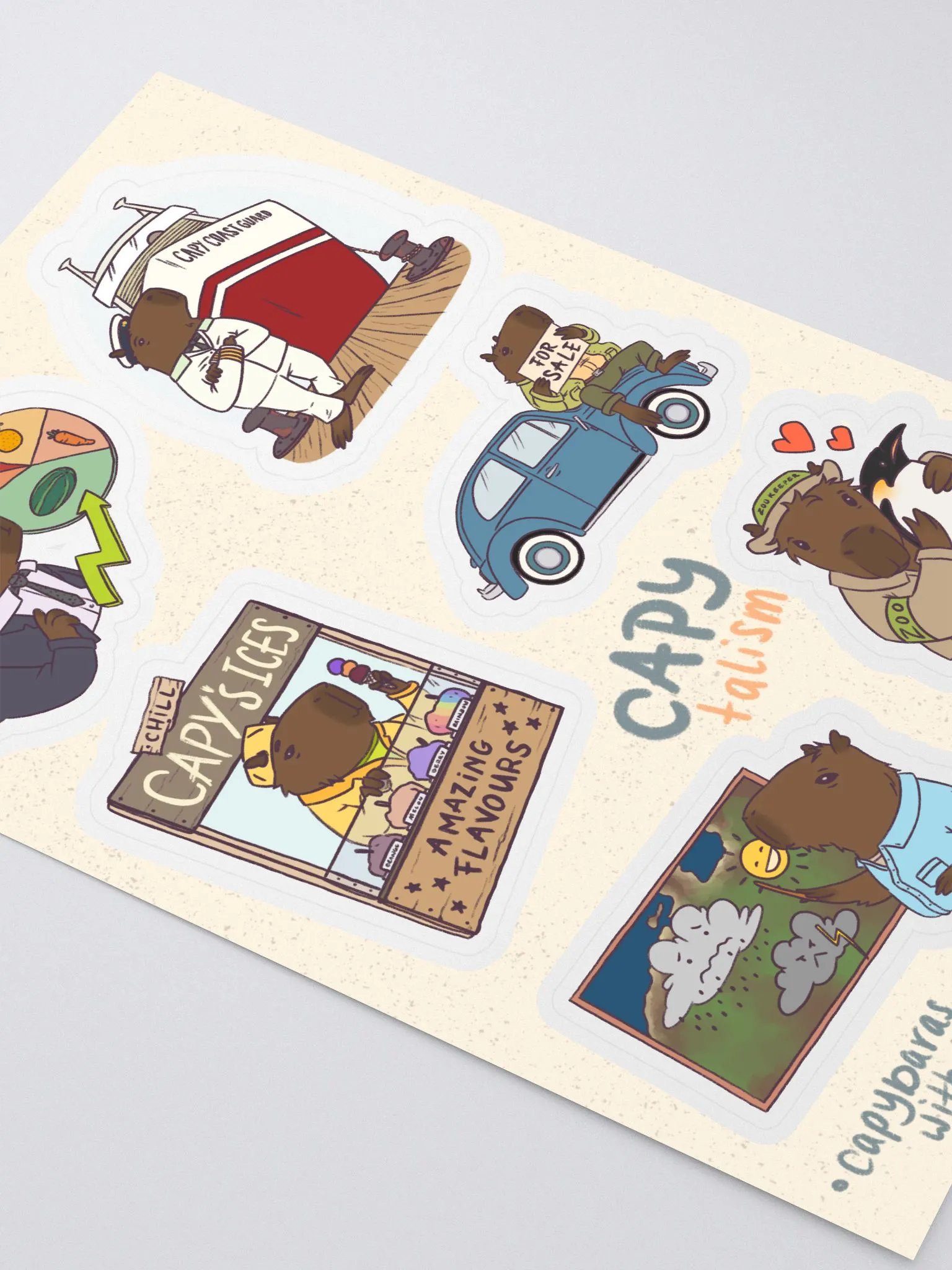 sticker sheet : CAPYtalism product image (3)