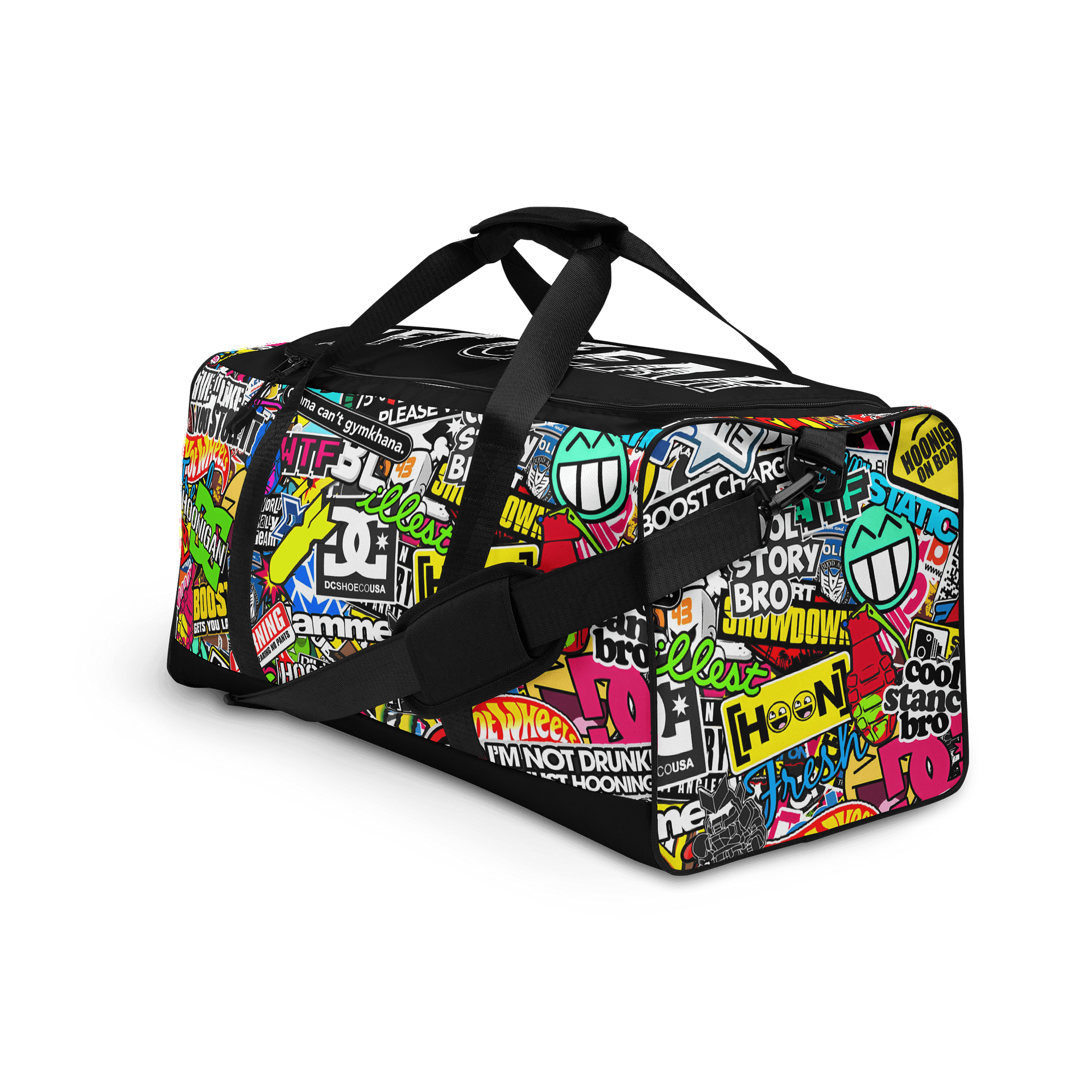 Sticker Bomb All-Over Print Duffle Bag product image (4)