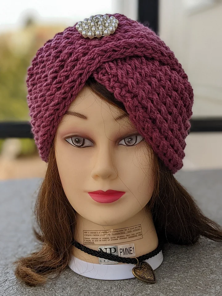 Knit Turban Hat Pattern for Beginners product image (1)