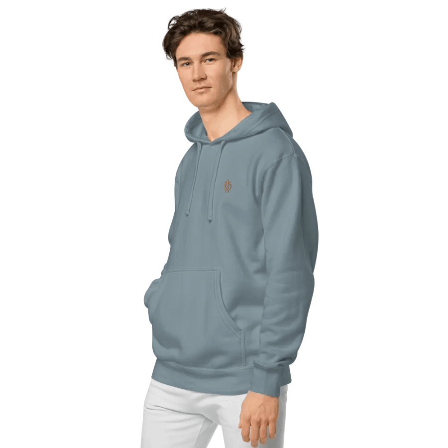 EXCLAIMING MENTALLY (sm. tulip design) embroidered pigment hoodie product image (5)