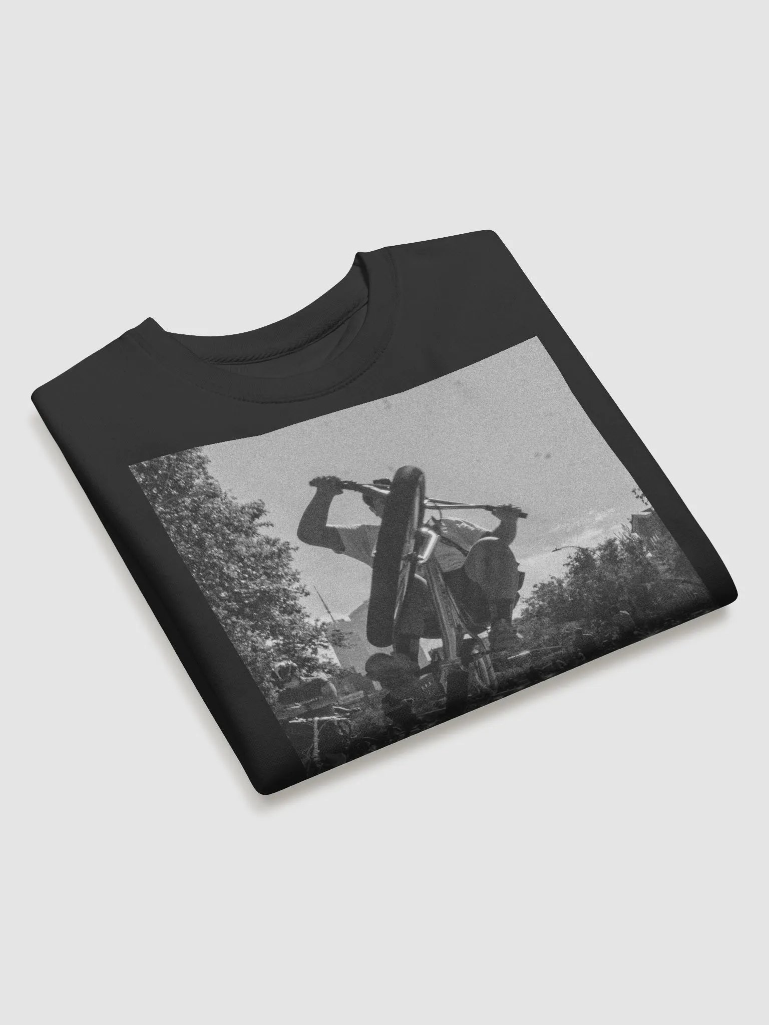 "Wheelie" Street Photography Cotton Heritage Premium Sweatshirt - 03392 product image (3)
