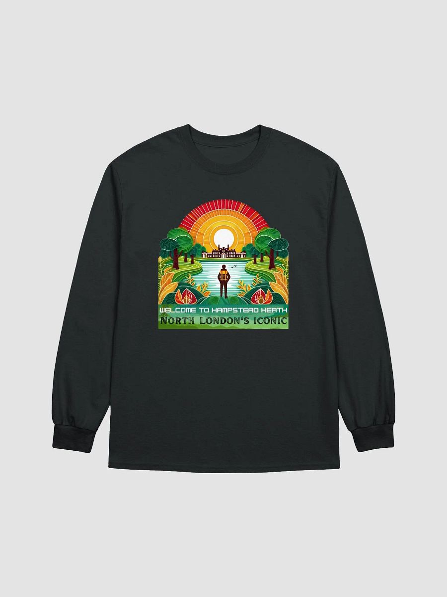 Hampstead Heath Retro Travel Poster Long Sleeve Tee product image (12)