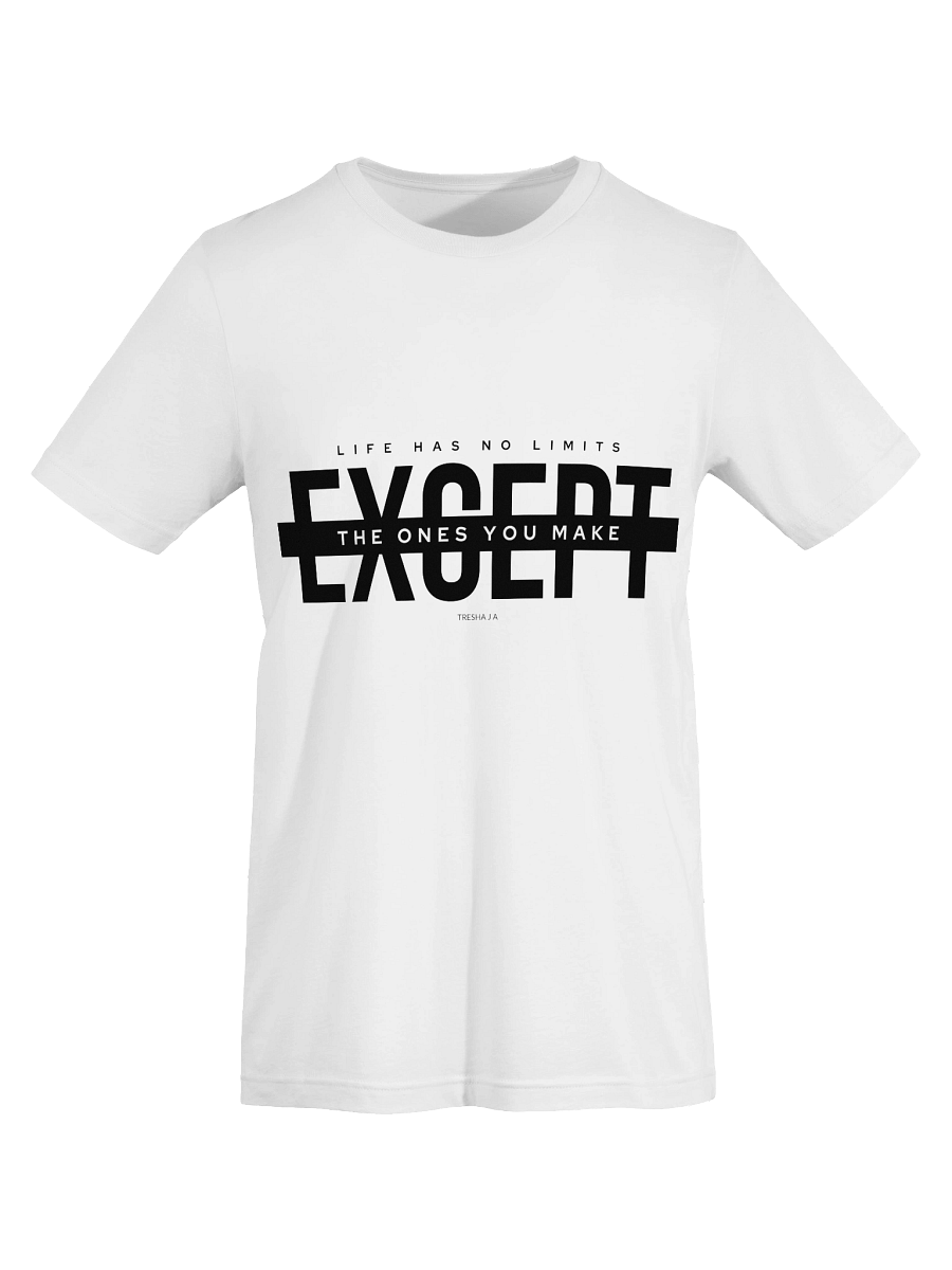 No Limits White Tee – Break the Box You Built product image (7)