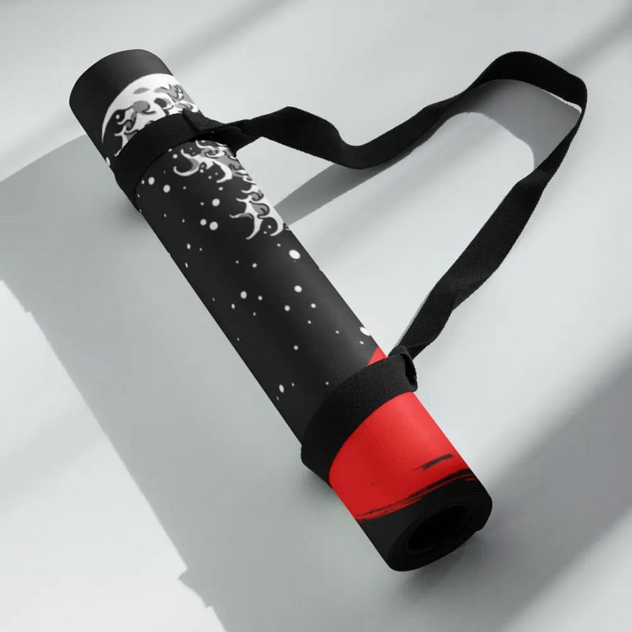White Kanagawa's wave Japanese Ink - Yoga Mat product image (8)