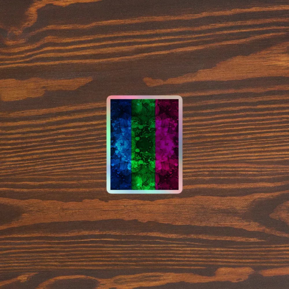 Polysexual Pride Flag Sticker (Textured Variation) product image (5)