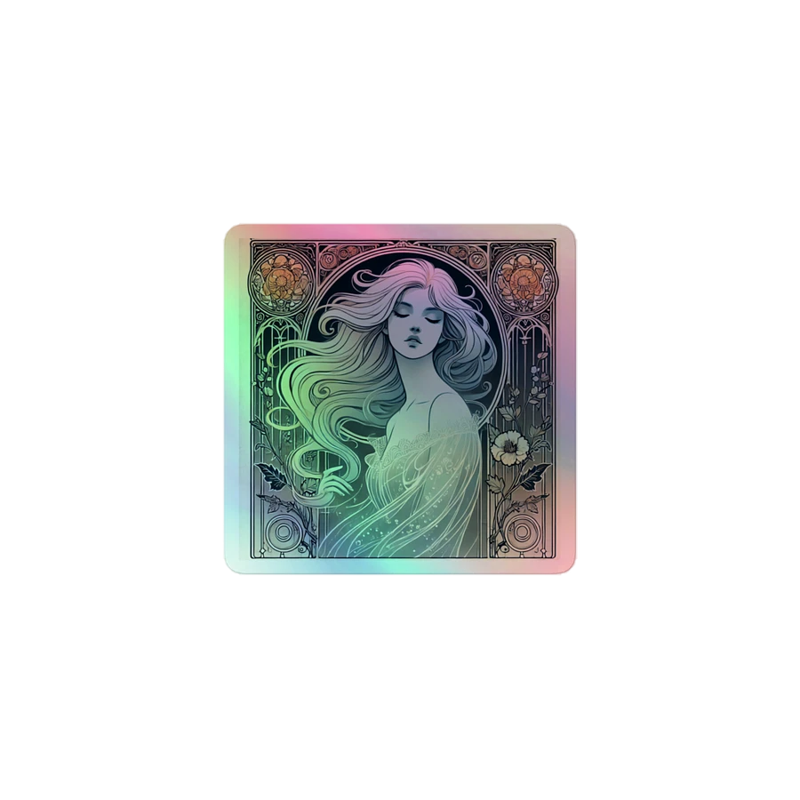 Art Nouveau Ghostly Woman Vinyl Sticker – Ethereal Elegance 🌿👻 product image (1)