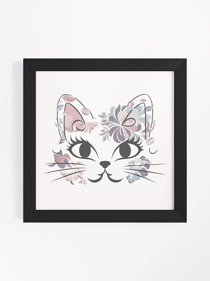 Cat Face Made of Flowers Print product image (1)