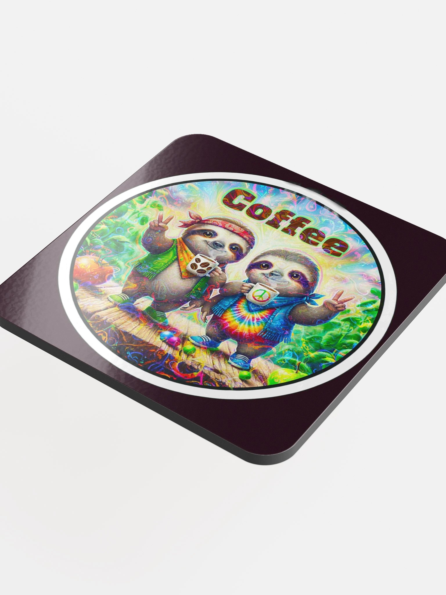 Sloth Peace Coffee Coaster product image (4)