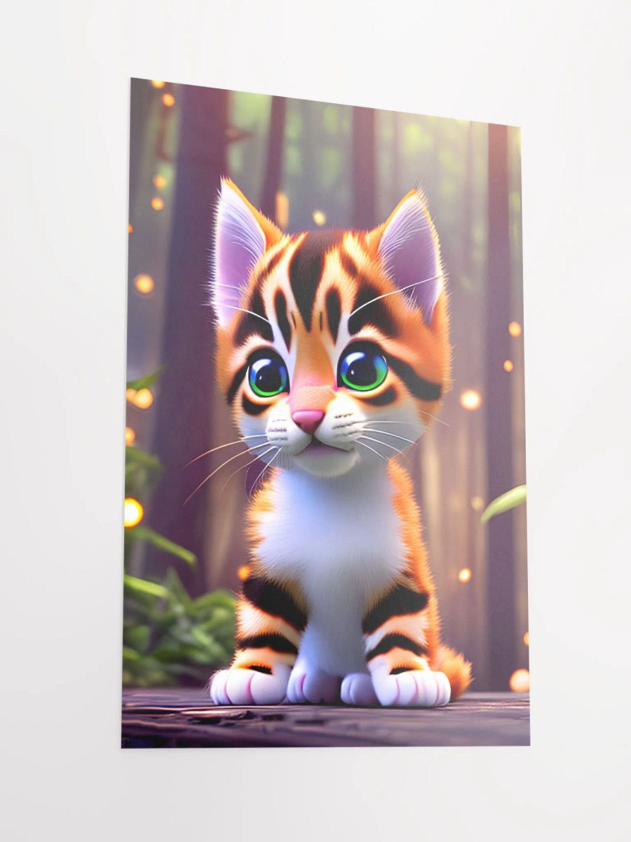 Adorable Orange, Black & White Kitten with Big Blue & Green Eyes in Firefly Forest product image (3)