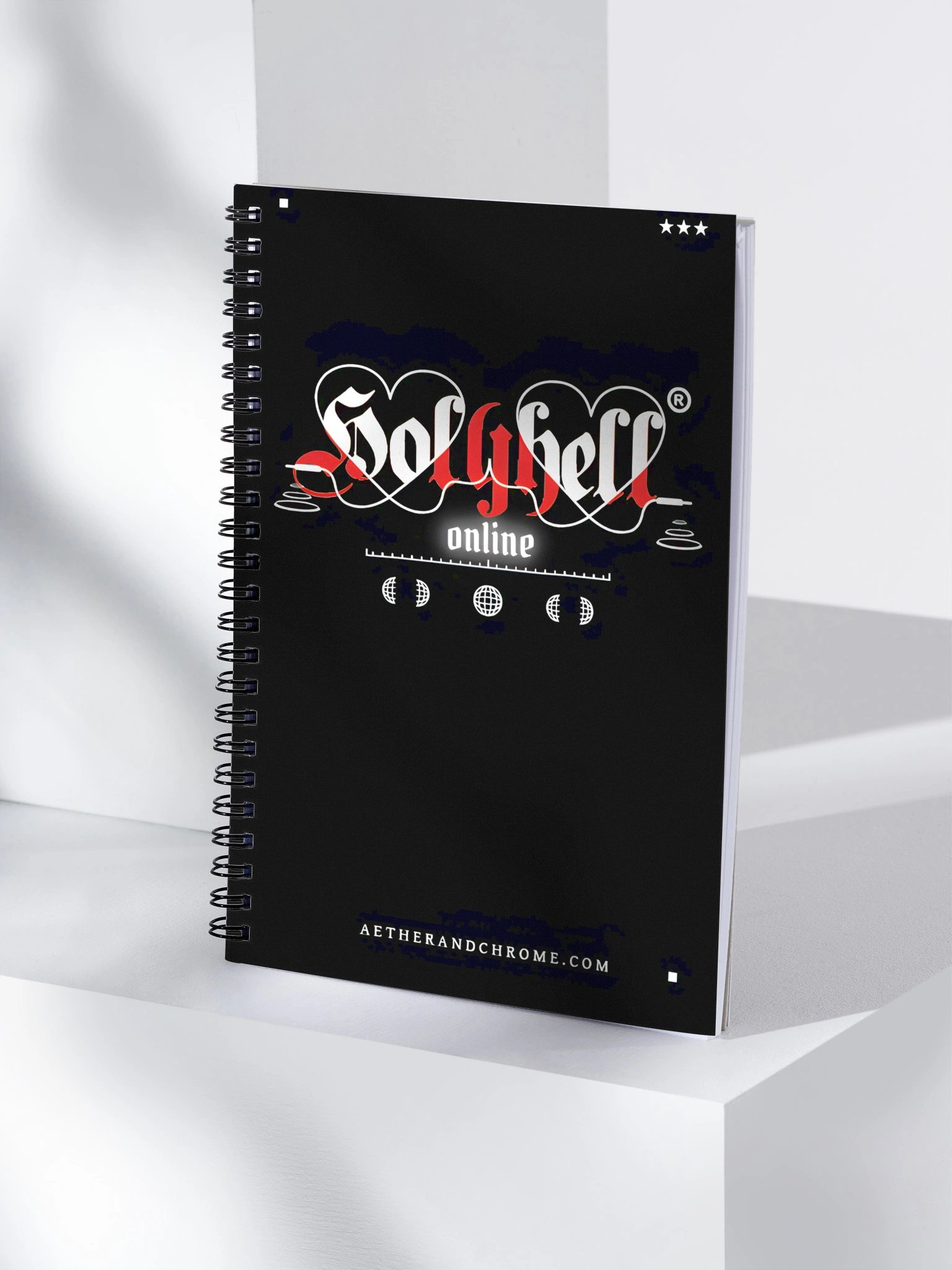 "HolyHell Online" Spiral Notebook – Digital Confessions & Sacred Chaos product image (4)