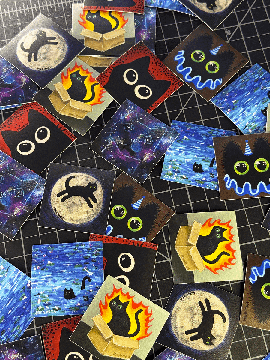 Cat Painting Sticker Bundle #3 product image (2)