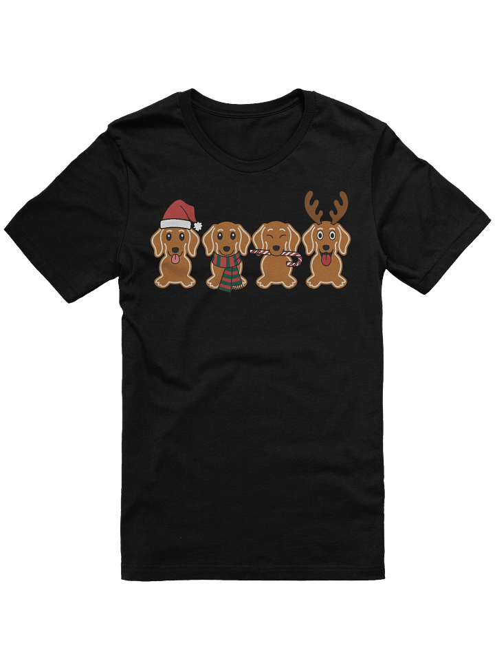 Festive Dachshund Gingerbread Christmas T-Shirt product image (1)
