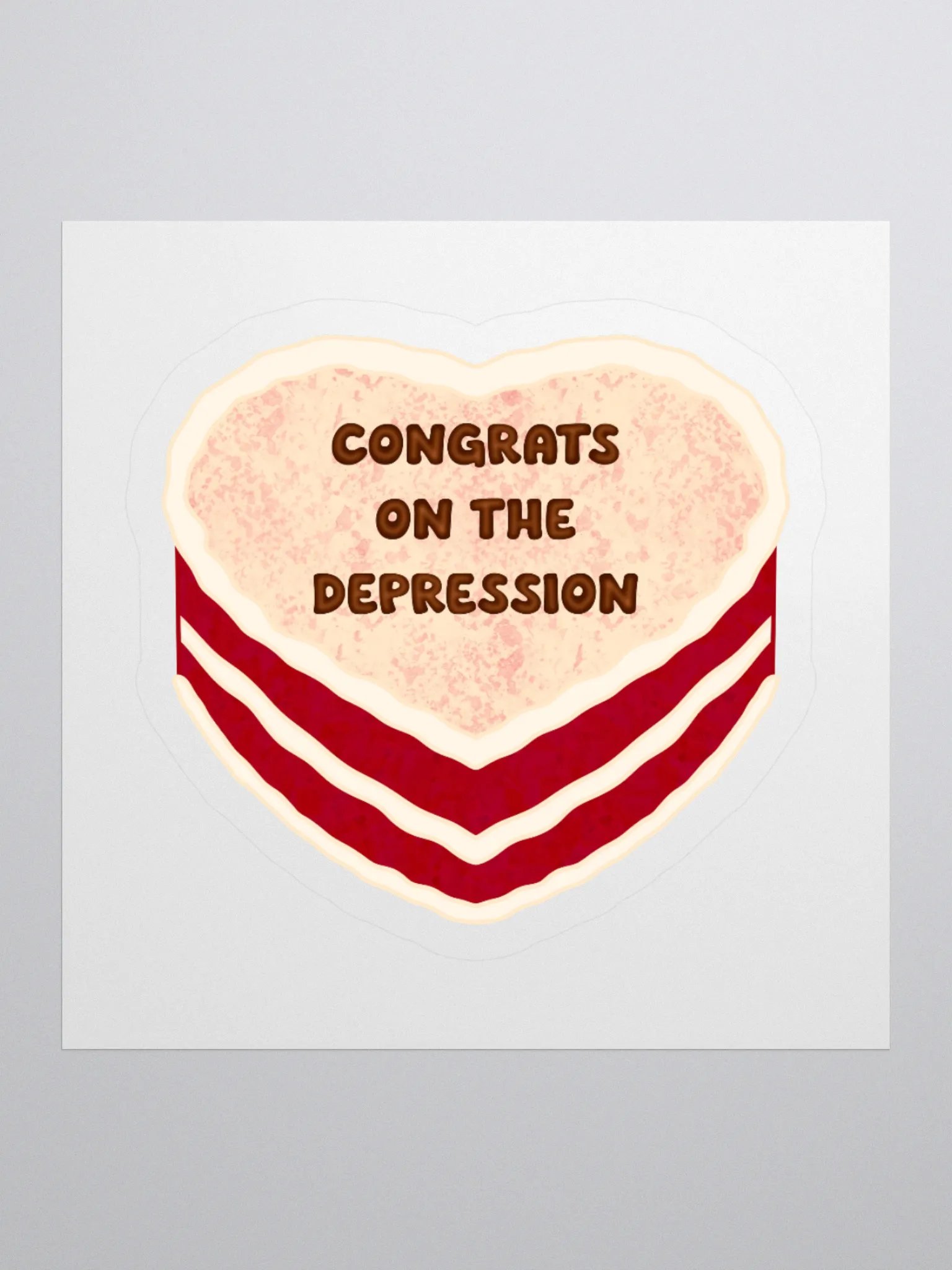 Depression Cake Sticker product image (1)