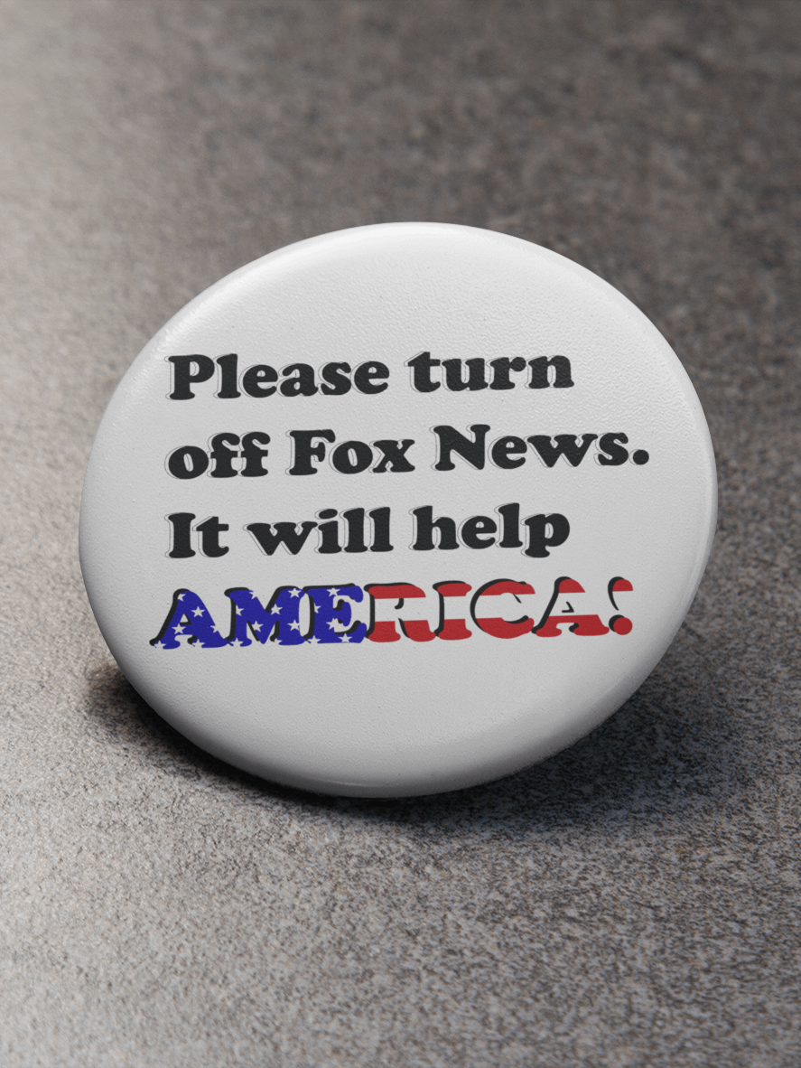 Please Turn Off Fox News. It Will Help America! (Black+White) - Digital Download product image (6)