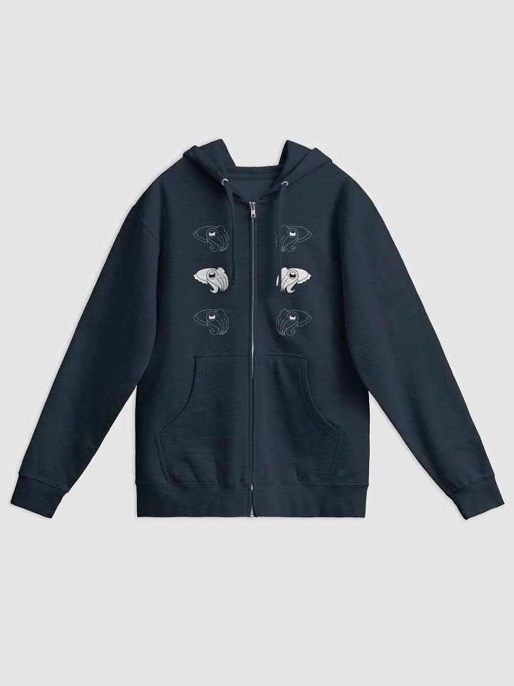 Triple Cuttlefish outline and white Zippy Hoodie product image (13)