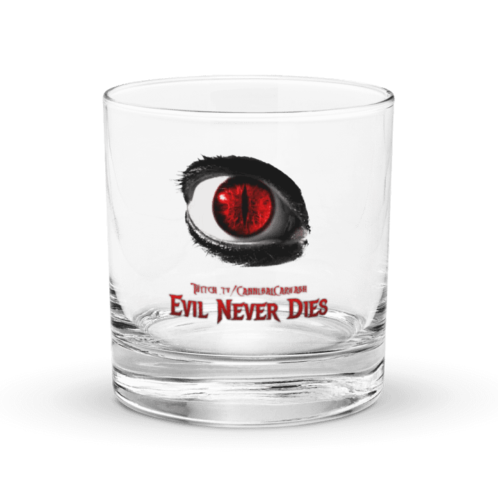 Red Evil Never Dies Logo Glass product image (1)