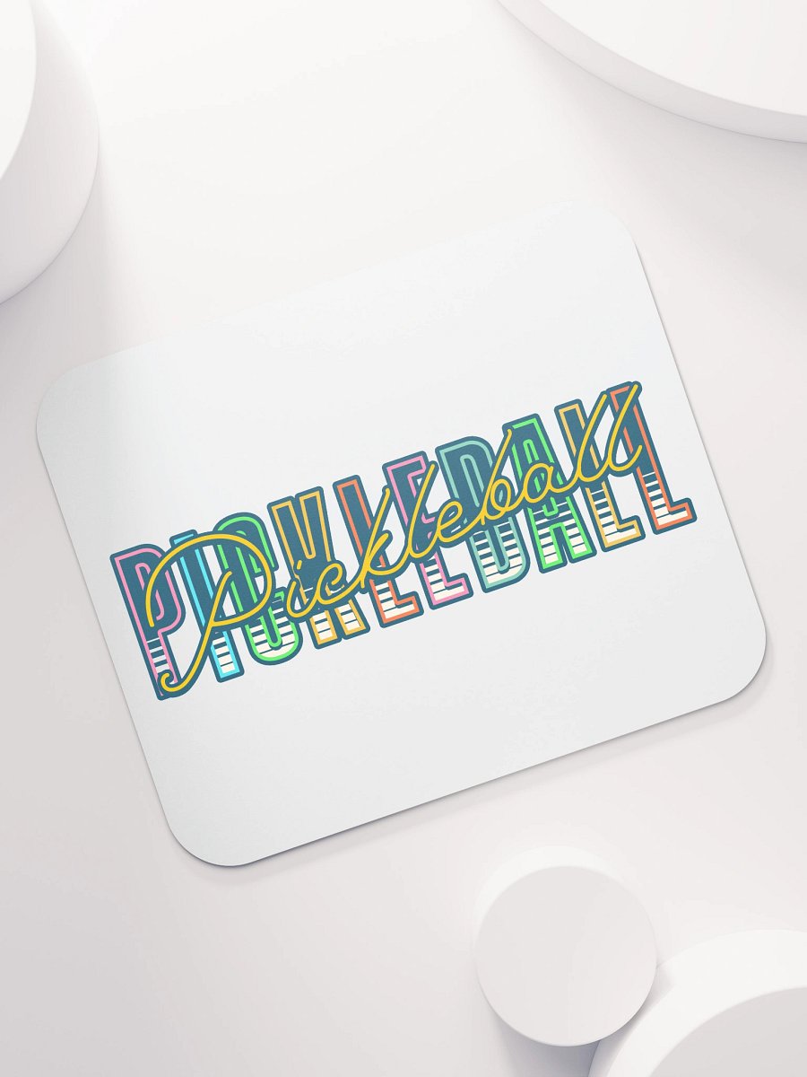 Pickleball Pickleball Vibrant Typography Mouse Pad product image (7)