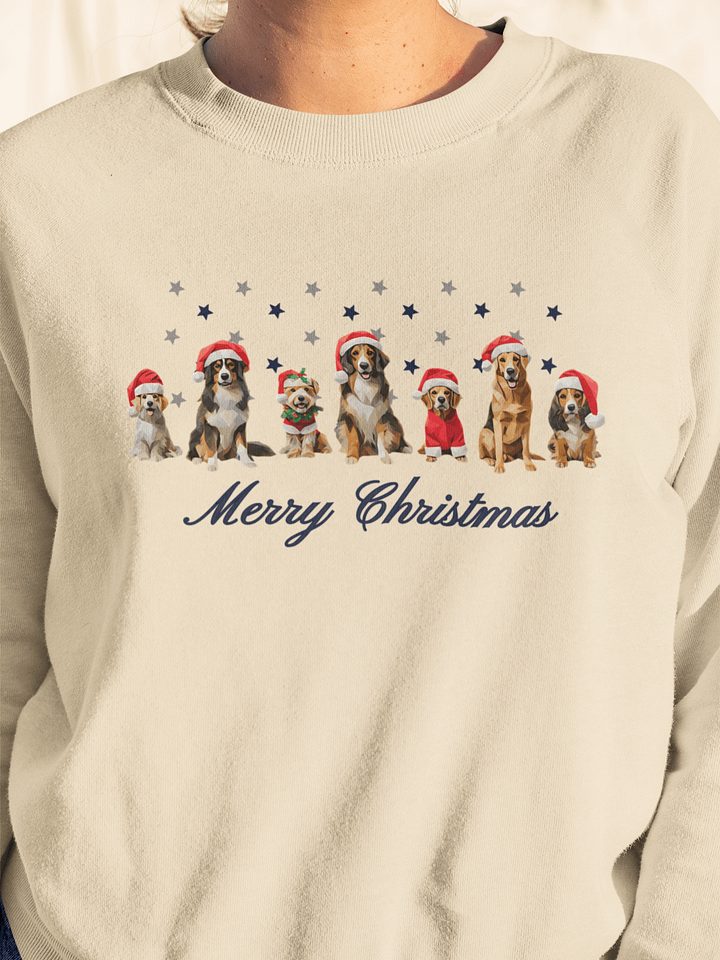 "SANTA'S PAWS: CHRISTMAS CHEER IN EVERY BARK" / CHRISTMAS SWEATSHIRT product image (2)