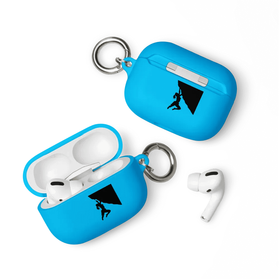 girl bouldering airpods case (blue) product image (3)