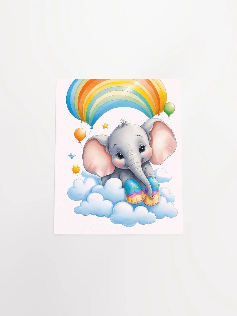 Baby Elephant - Poster - Nursery-Kids Room - Small-Standard Sizes - 8x10-11x14-12x16-16x20 inches product image (4)