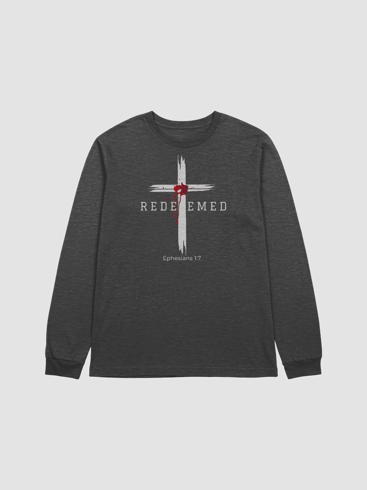 Redeemed by the blood of Jesus - Ephesians 1:7 Unisex Long Sleeve Tee product image (1)