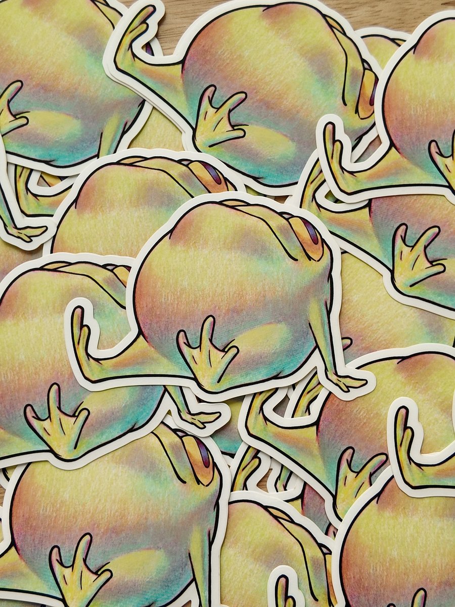 Delighted Frog Sticker product image (3)