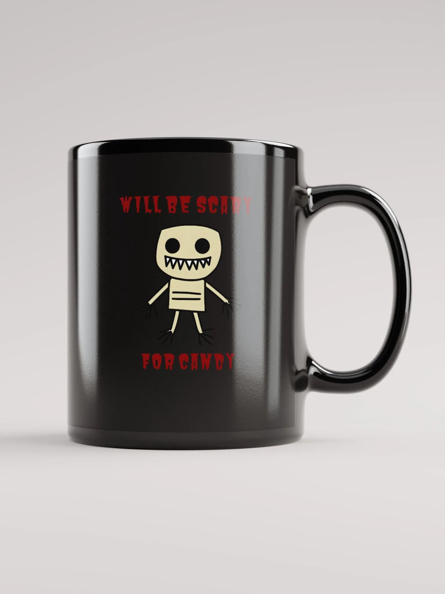 Skeletal Smiles Black Glossy Mug product image (1)