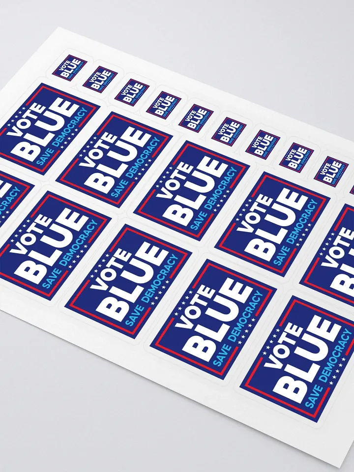 'Vote Blue Save Democracy' Sticker Sheet product image (2)