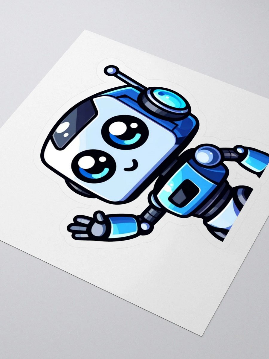 Happy Robot Wave Kiss Cut Stickers product image (3)