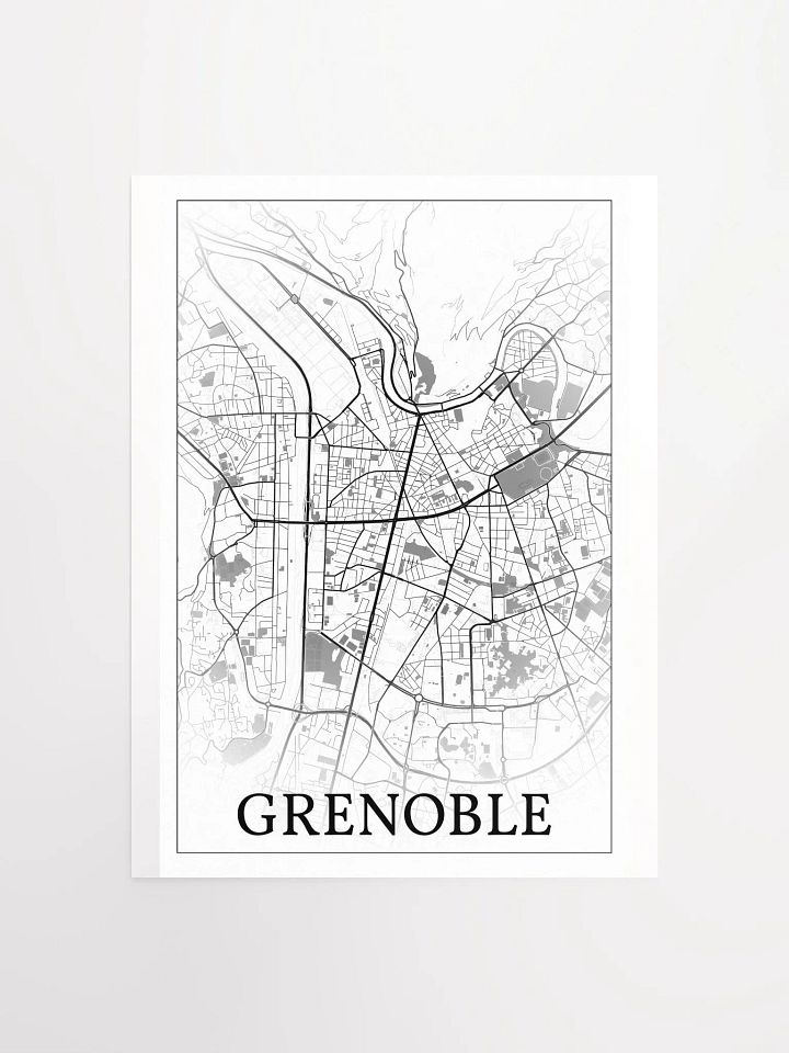 Grenoble, France, city map print product image (5)