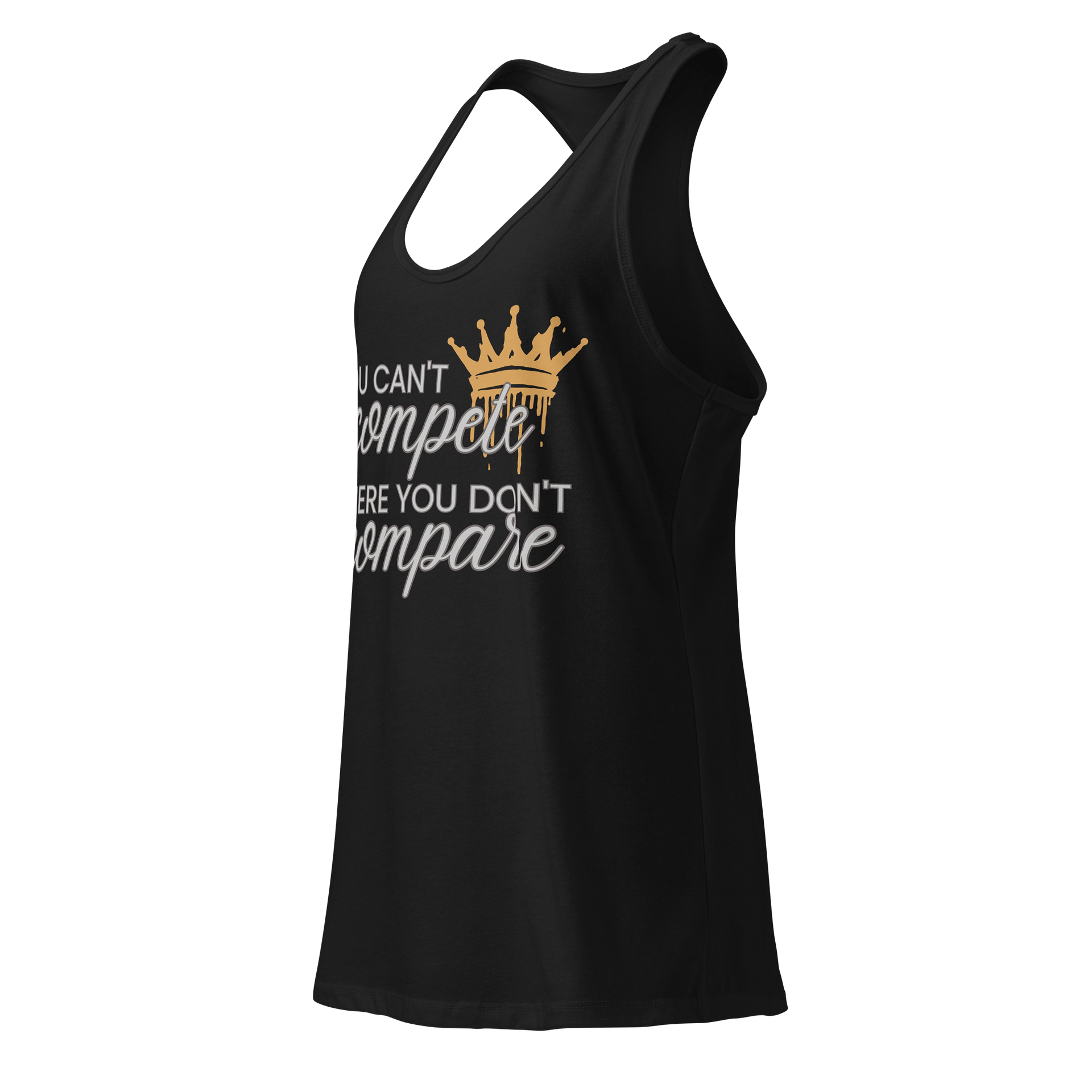 You Can't Compete Where You Don't Compare Racerback Tank Top product image (7)