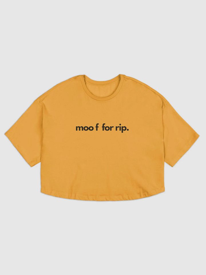 moo f for rip Loose Drop Shoulder Crop Top product image (1)