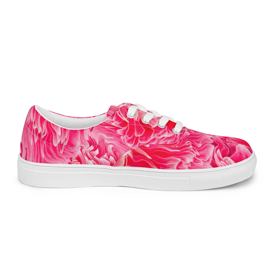 'Raspberry waves' Women's Lace-Up Canvas Shoes product image (6)