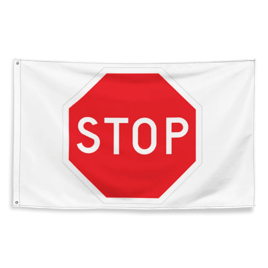 "STOP" Stop Sign Flag product image (8)