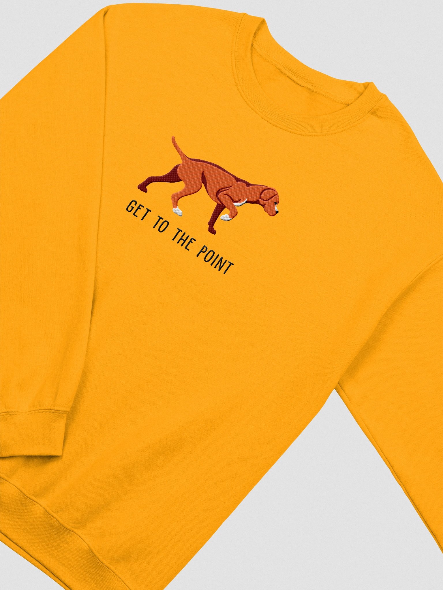 Get to the Point Sweatshirt (Embroidered) of a Portuguese Pointer(Red) product image (6)
