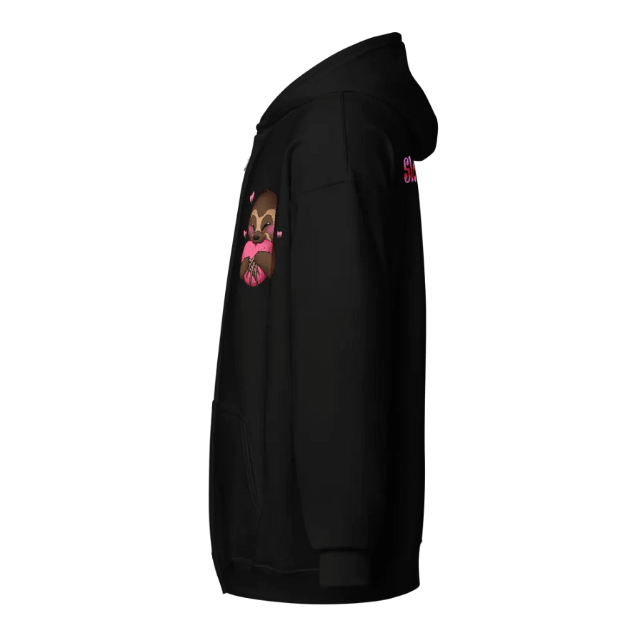 Blushing Cupid Sloth Zip Hoodie product image (3)