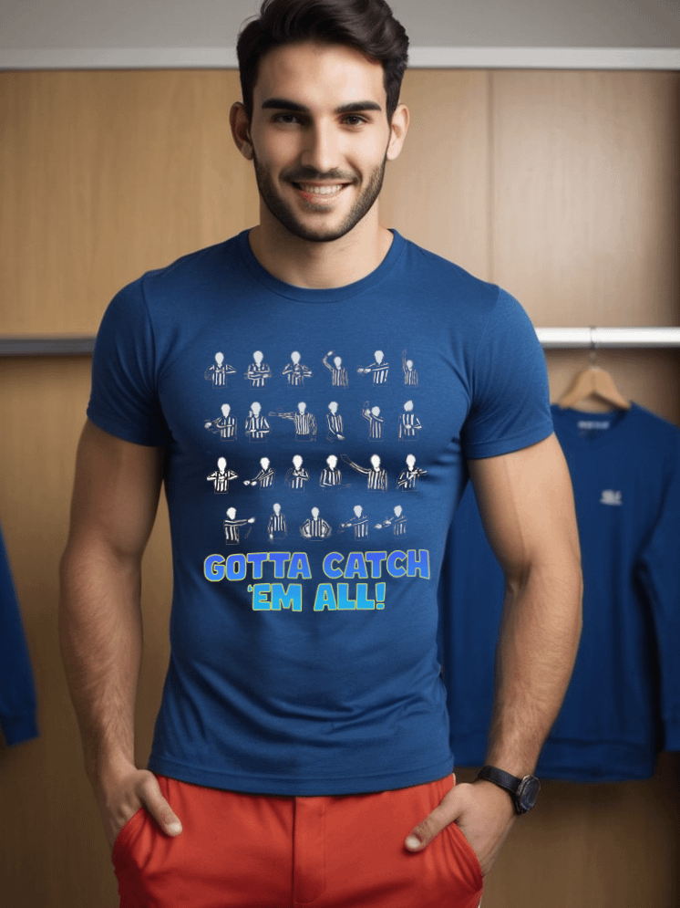 Funny Hockey T-Shirt - Catch Them All Hockey Referee Hand Signal T-Shirt - Gift for Hockey Players Who Don't Follow the Rules product image (1)